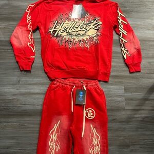 Red and White Hellstar Set Size Size M